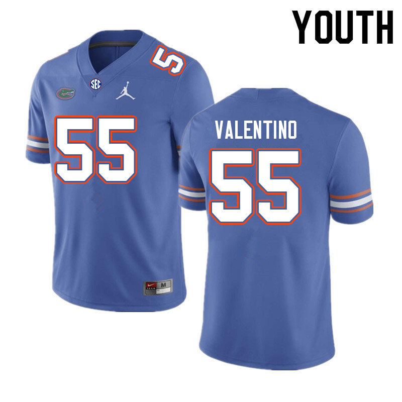 Youth #55 Antonio Valentino Florida Gators College Football Jerseys Sale-Royal - Click Image to Close